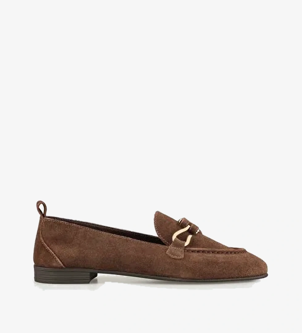 Kahve Deri Kadın Loafer