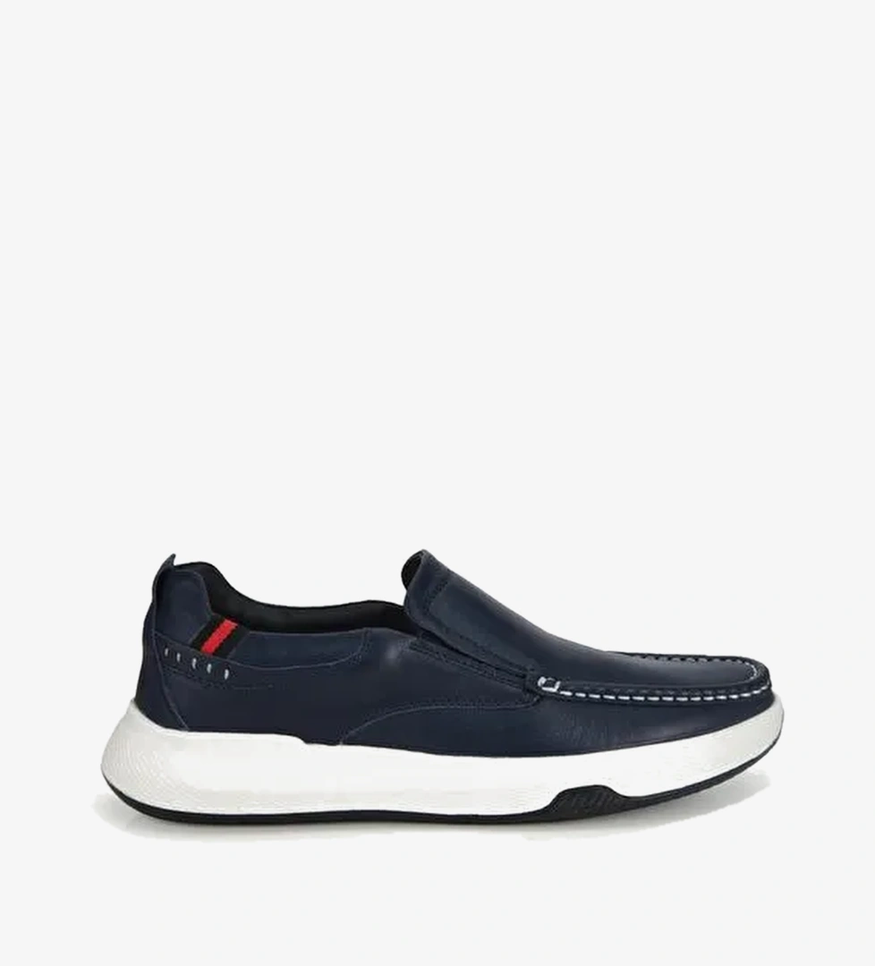 Erkek Deri Lacivert Comfort Günlük Loafer 02AYH317960A680