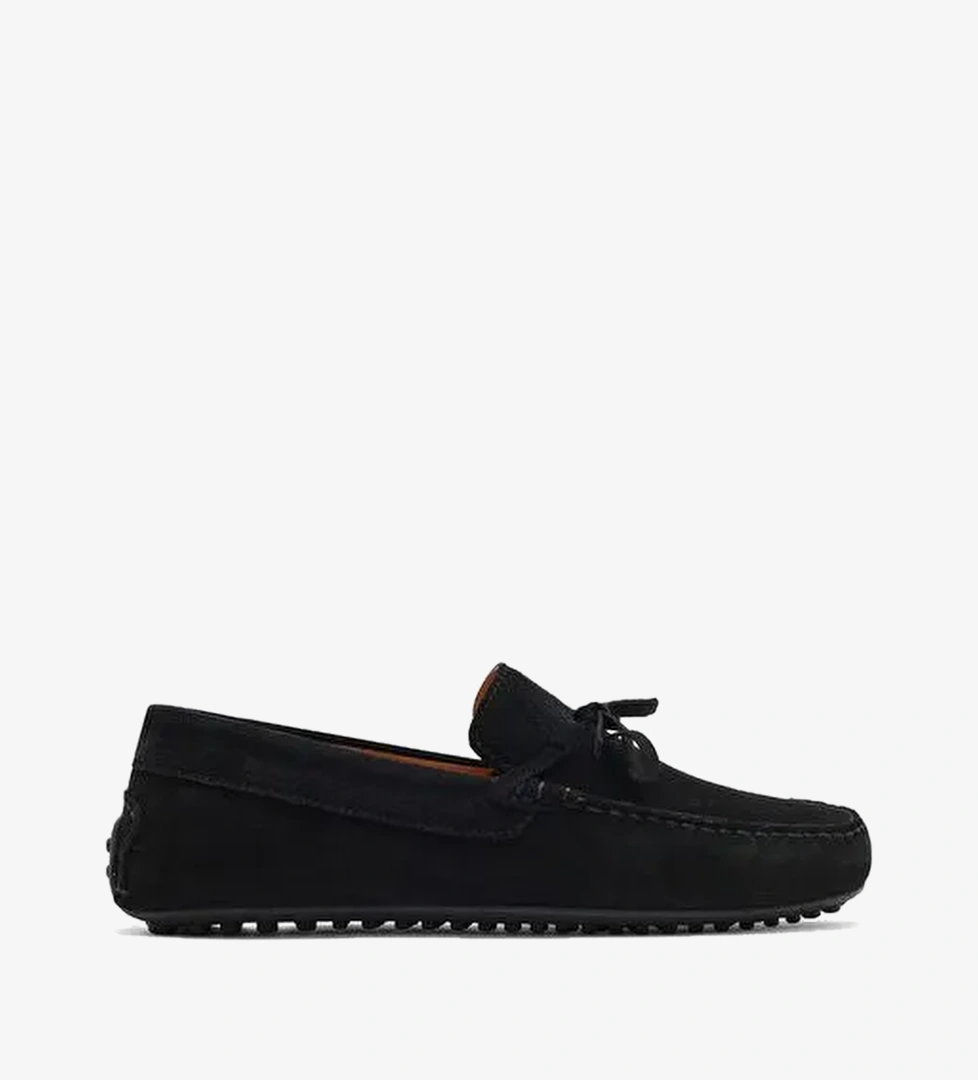Erkek Siyah Süet Deri Loafer 26SFD633110