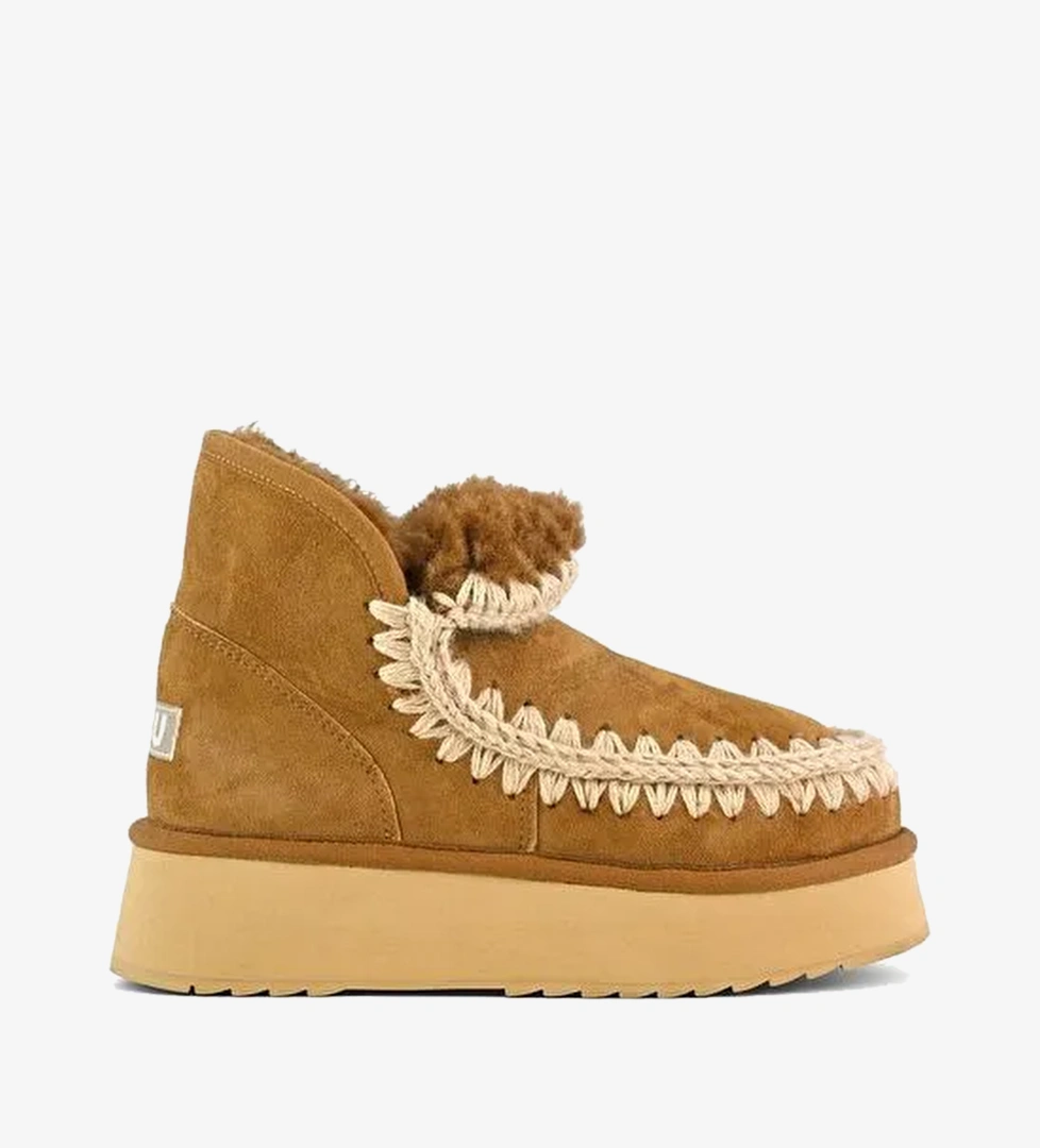 Kadın Bot (Kar) MU.FW681000A COG Mou Mini Eskimo Platform Boot Cognac