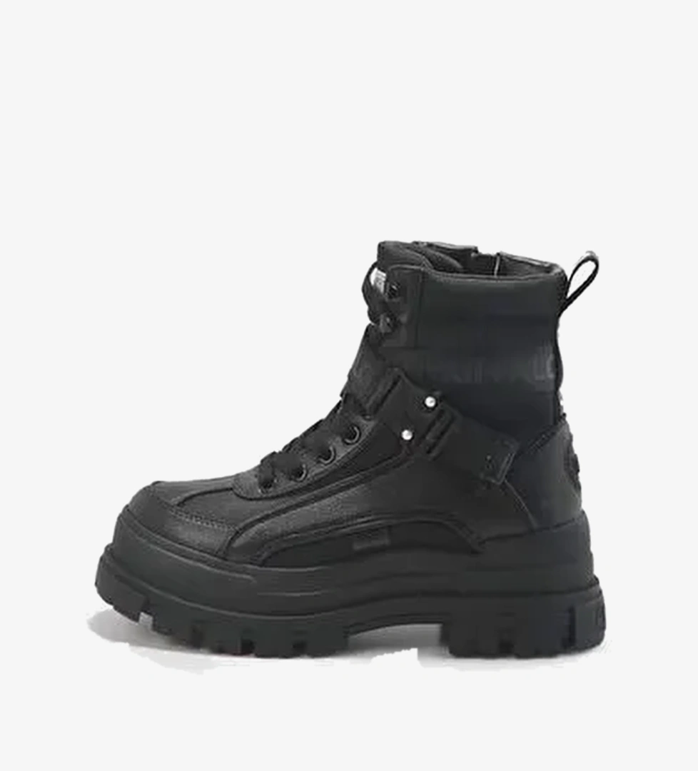 Kadın Oxford ( Klasik) 1622077 Buffalo ASPHA COM1 - VEGAN NAPPA/NYLON - Black
