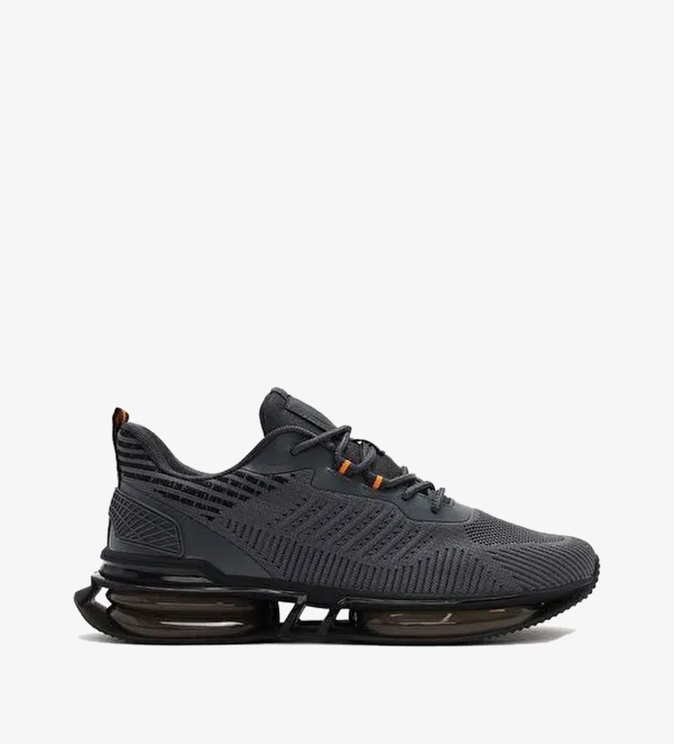 Derimod Zero Erkek Gri Bağcıklı Kalın Tabanlı Kumaş Sneaker 26SFD69446F