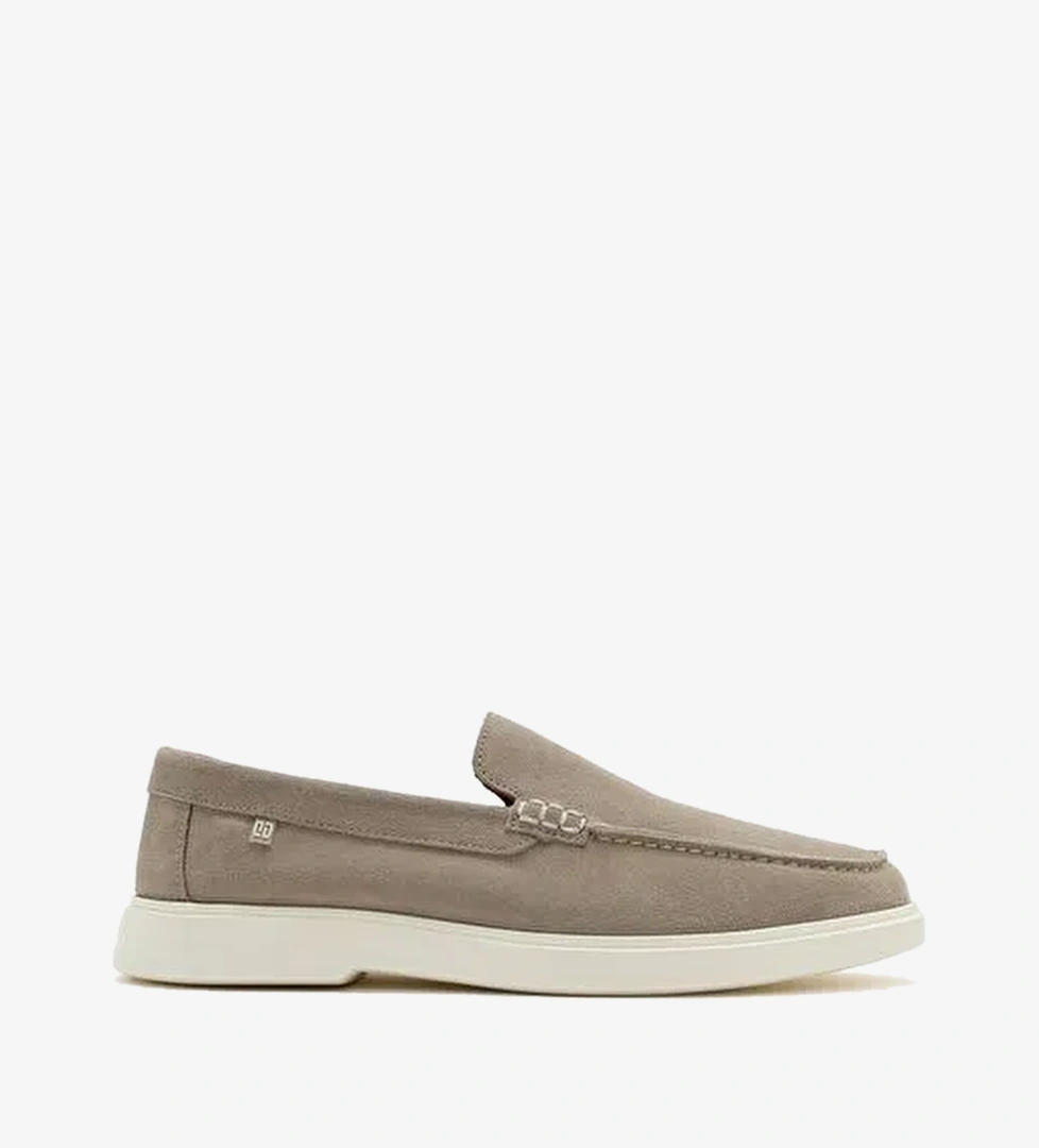 Erkek Bej Süet Deri Casual Loafer 26SFD707610