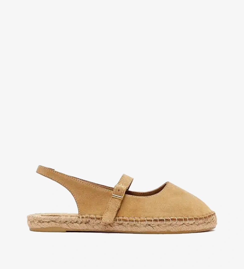 Kadın Camel Tokalı Süet Deri Espadril 26PFD206010