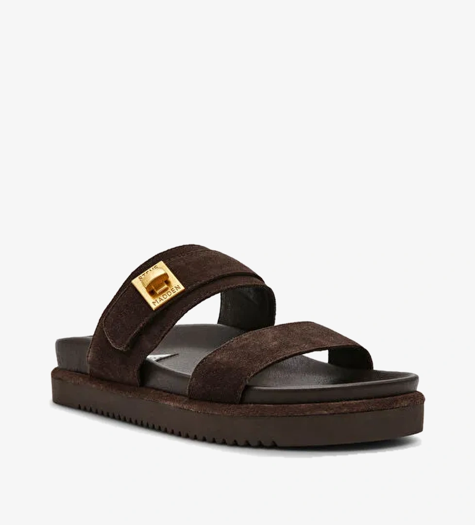 Steve Madden Koyu Kahve Kadın Deri Terlik TAKE-TWO