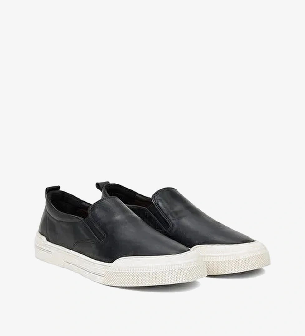Erkek Siyah Deri Loafer