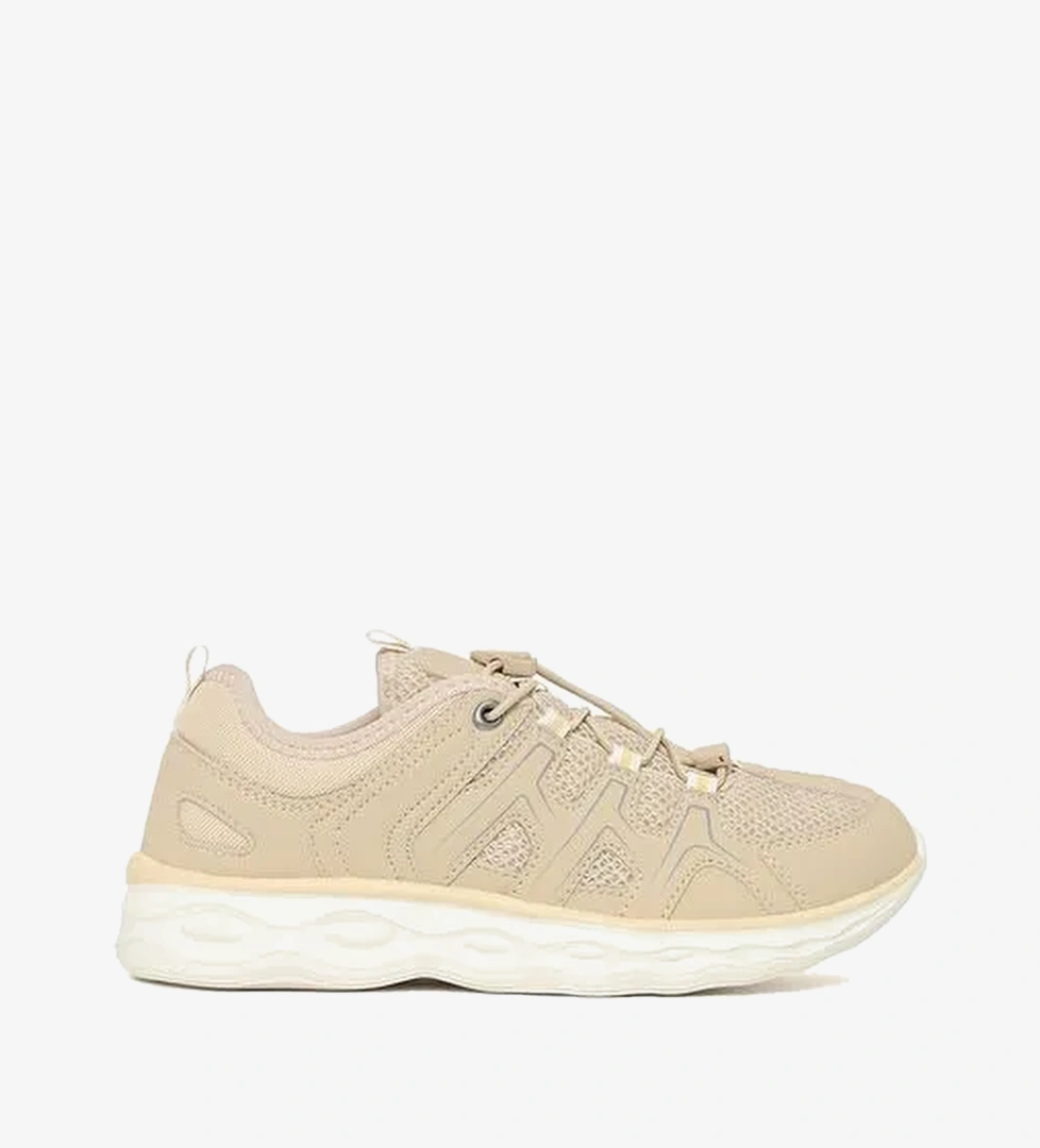 Kadın Bej Kalın Tabanlı Sneaker 26PFE496214