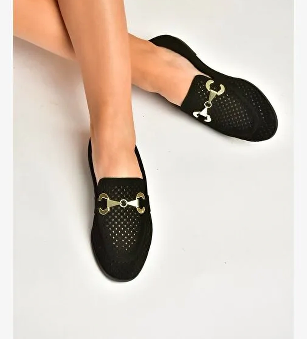 Fox Shoes Siyah Fox Shoes Süet Toka