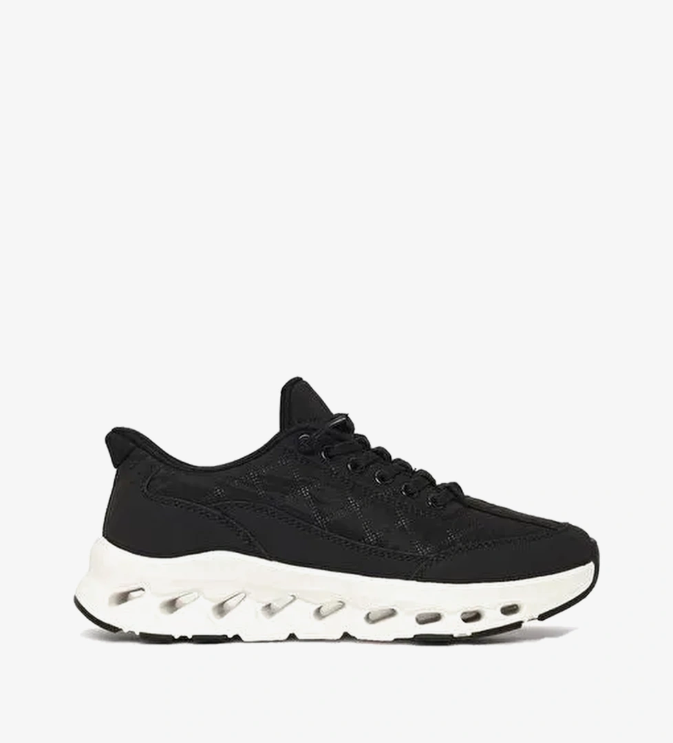 Kadın Siyah Bağcıklı Kalın Tabanlı Sneaker 26PFE496014