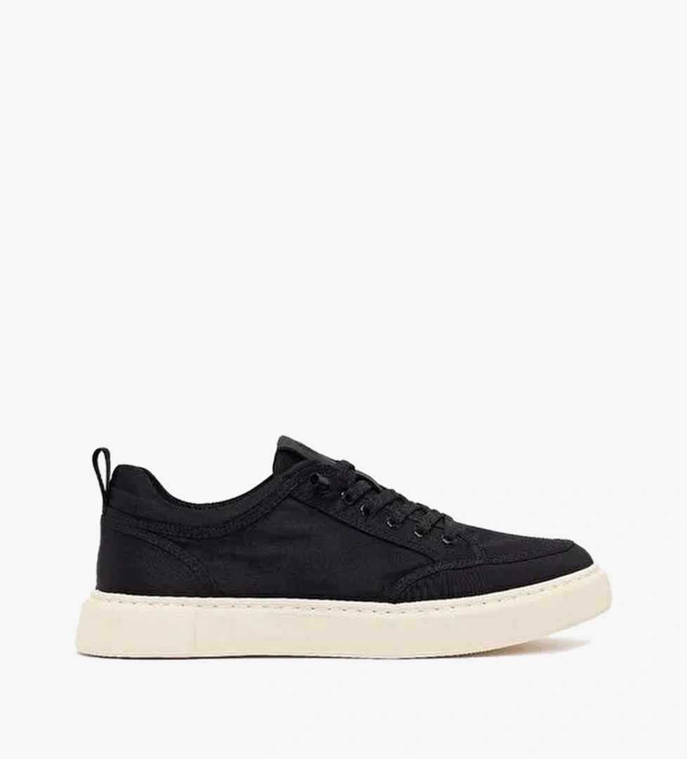 Derimod Zero Erkek Siyah Bağcıklı Kumaş Sneaker 26SFD69036F