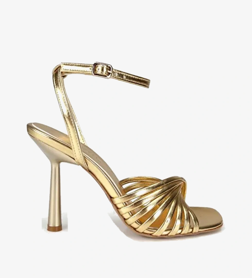 Kadın Metalik Gold İnce Topuklu Sandalet 01SAH321550A540