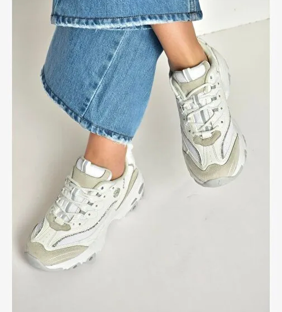 Y702038709 Beyaz Kalın Tabanlı Spor Ayakkabı Sneakers