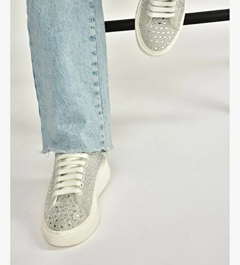 Fox Shoes Gümüş Fox Shoes Detayli