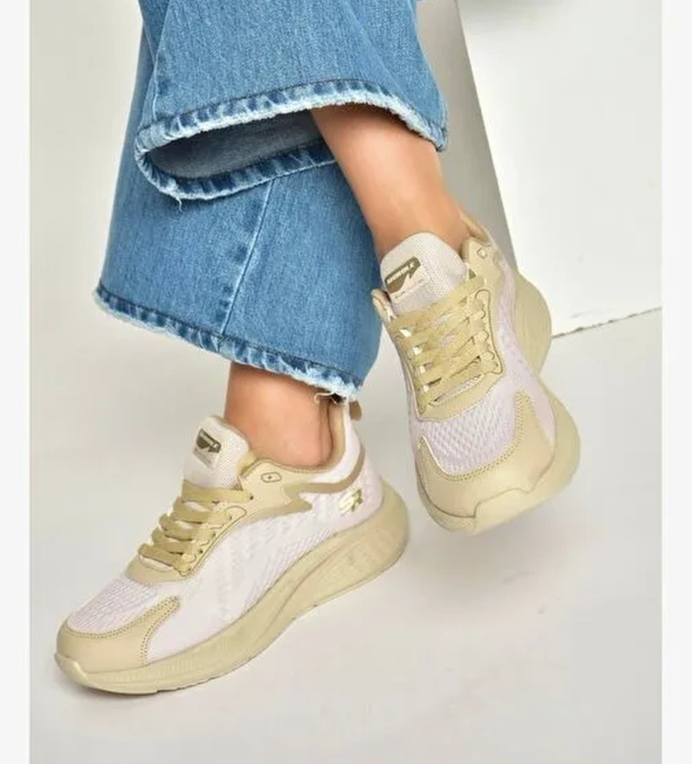 Fox Shoes Bej Fox Shoes Kumaş Kalin