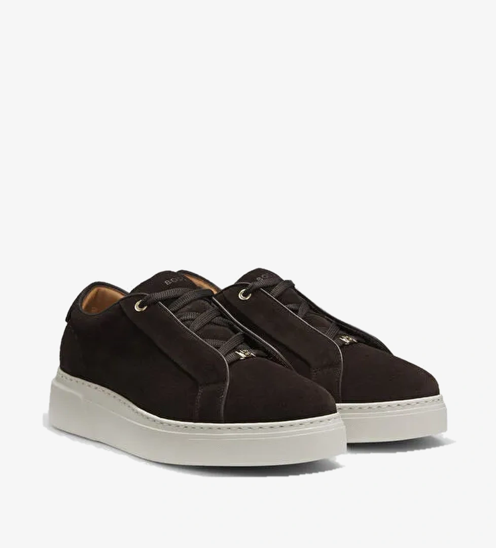 BOSS Kahverengi Kadın Deri Sneaker Gabry_Tenn_sdltW