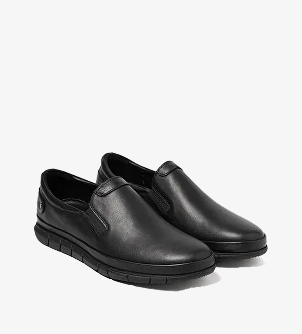 Erkek Sneaker OG-5424 John May 101 Siyah Dolaplı Deri