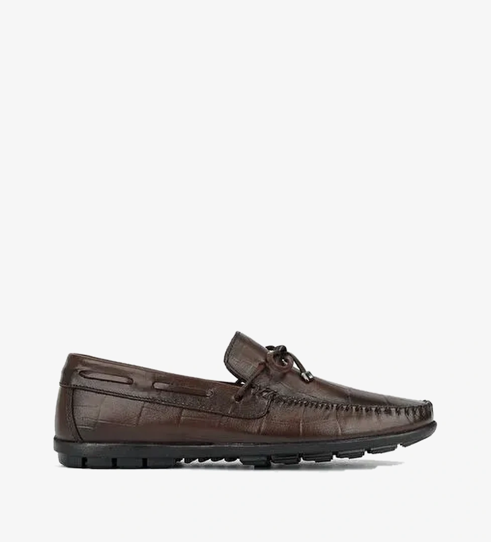 Ziya, Erkek Hakiki Deri Loafer 161423Z42 Kahve