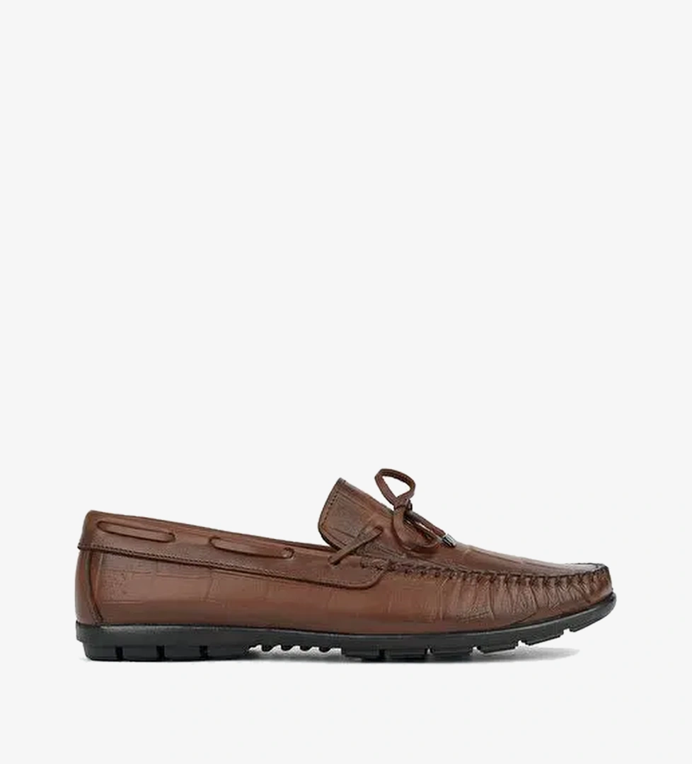 Ziya, Erkek Hakiki Deri Loafer 161423Z42 Taba