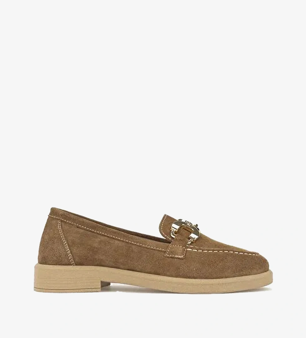 Ziya, Kadın Hakiki Deri Loafer Ayakkabı 161359Z706 Caramel