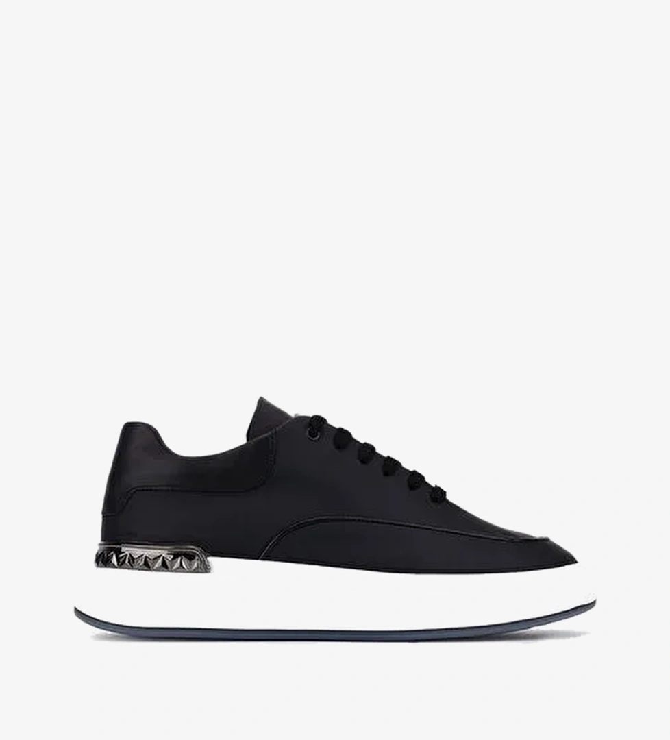Valmenti Erkek Hakiki Deri Siyah Sneakers & Spor Ayakkabı