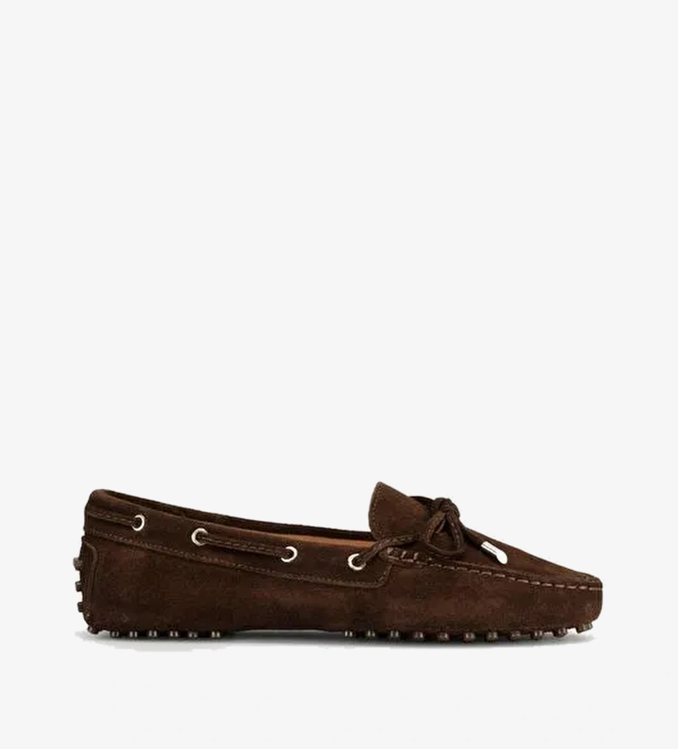Kahve Hakiki Deri Bağcıklı Günlük Loafer (Mokasen) Kadın Ayakkabı