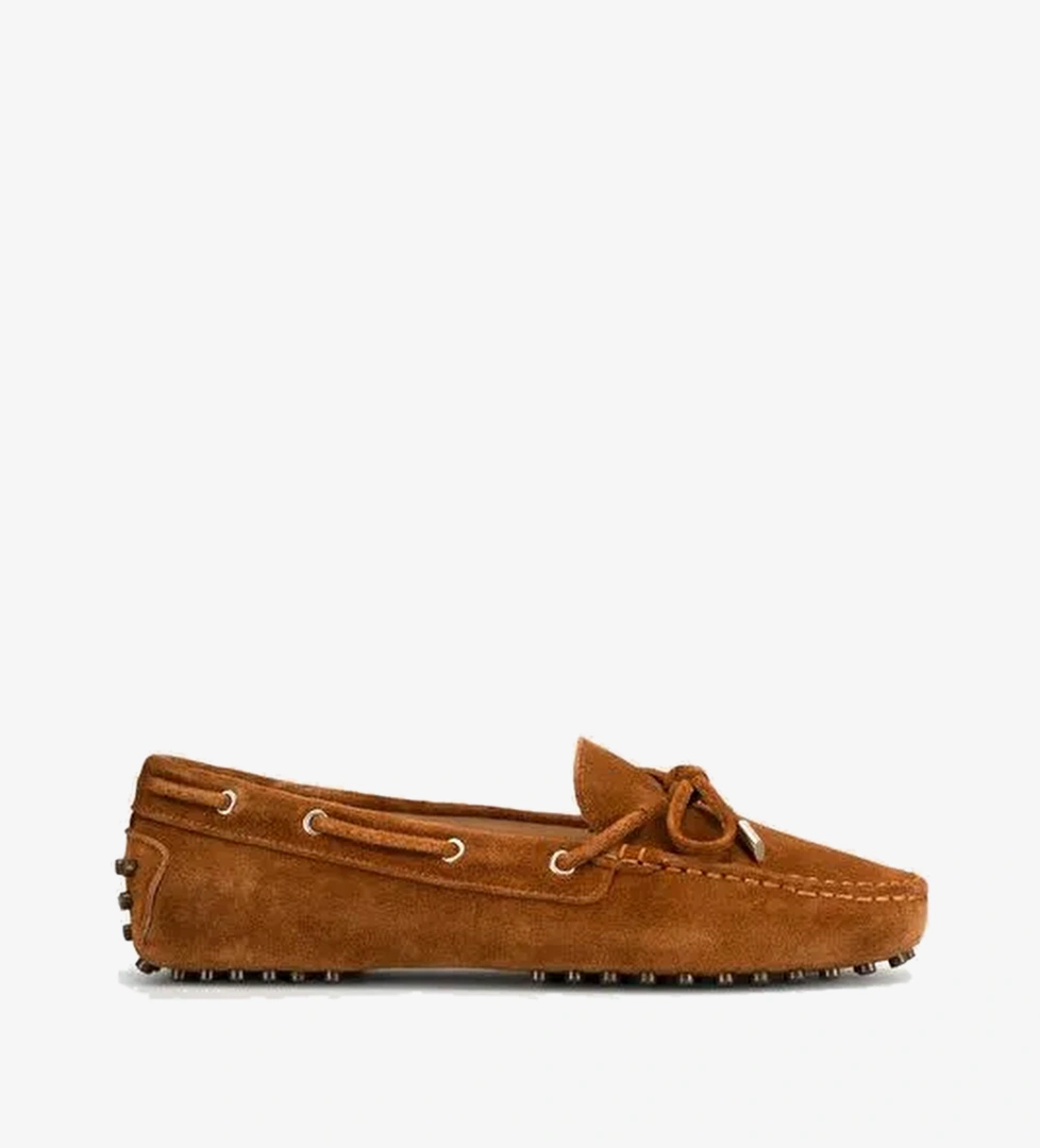 Taba Hakiki Deri Bağcıklı Günlük Loafer (Mokasen) Kadın Ayakkabı