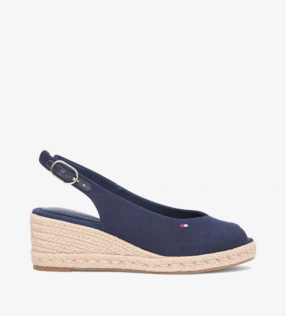 Tommy Hilfiger Lacivert Kadın Dolgu Topuk Ayakkabı FW0FW09228DW6