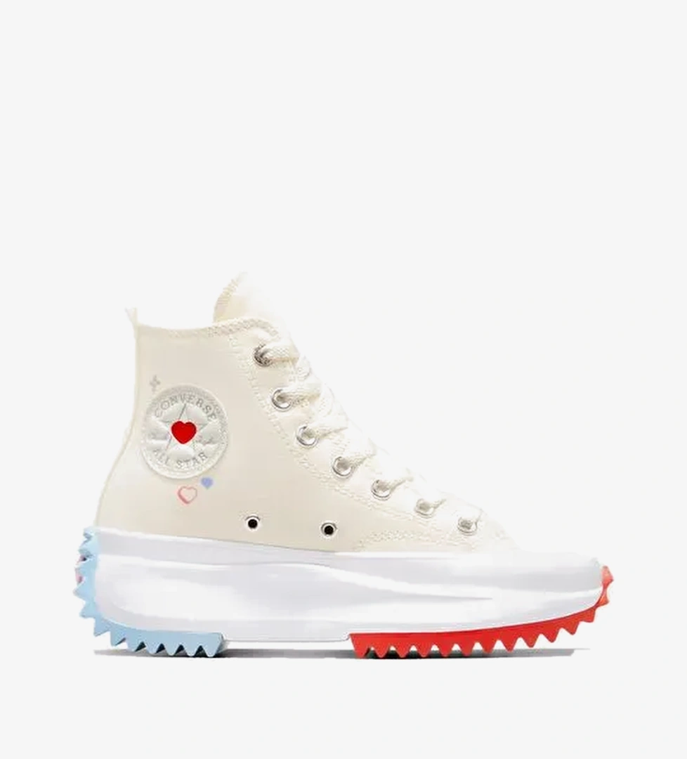 Converse Run Star Hike Y2K Heart Unisex Krem Platform Sneaker