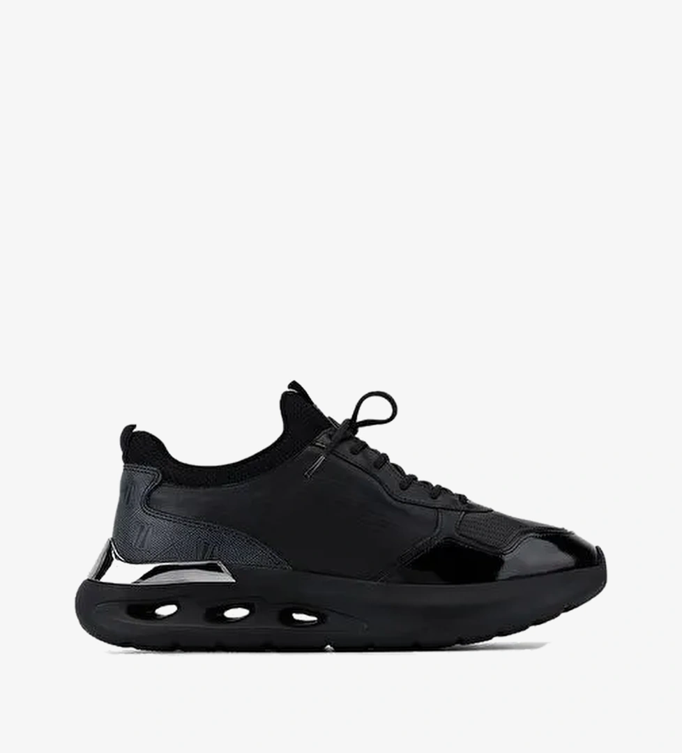 Valmenti Erkek Hakiki Deri Siyah Sneakers & Spor Ayakkabı