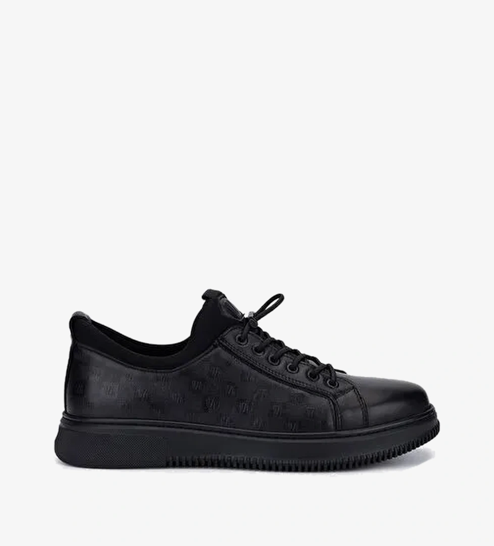 Valmenti Erkek Hakiki Deri Siyah Sneakers & Spor Ayakkabı