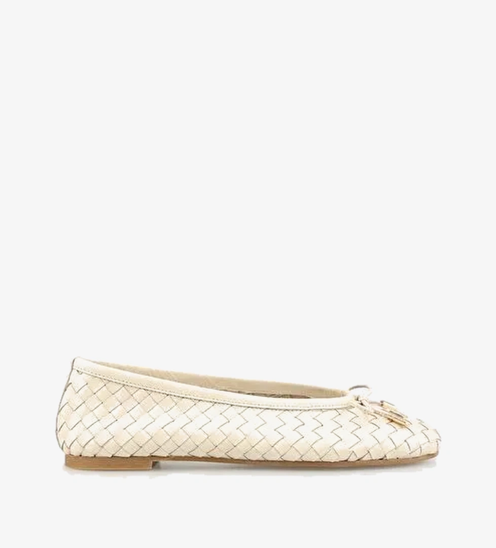 Ekru Deri Kadın Günlük Ayakkabı