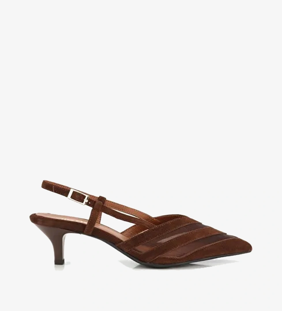 Kadın Süet Deri Arkası Açık Mini Topuklu Stiletto 01AYH322200A480