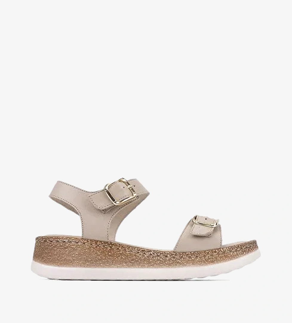 Tamer Tanca Kadın Bej Comfort Sandalet