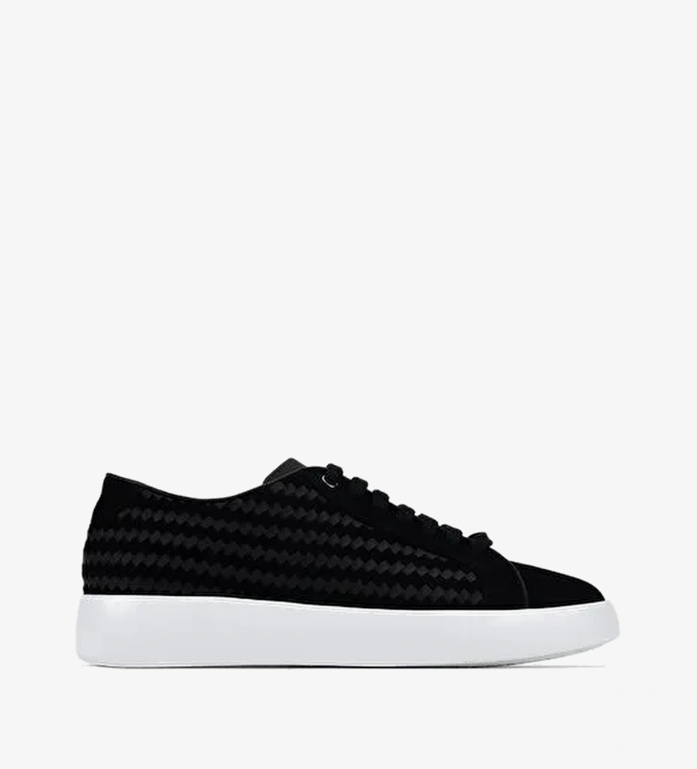 Valmenti Erkek Hakiki Deri Siyah Sneakers & Spor Ayakkabı