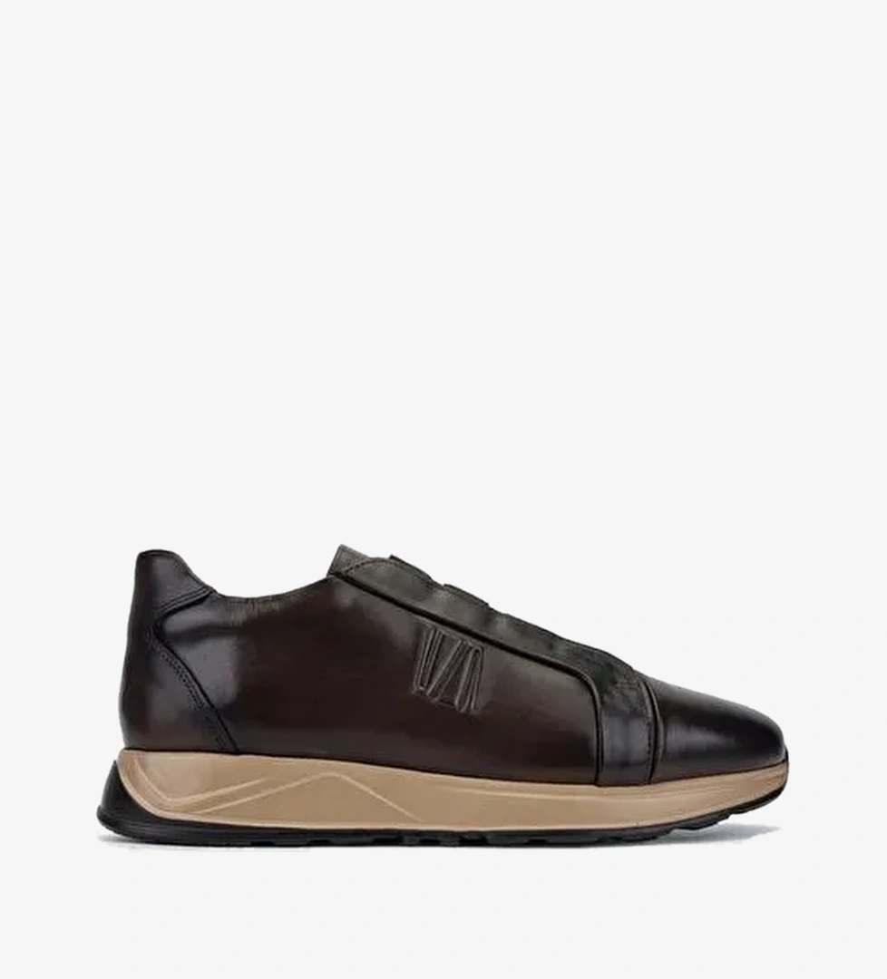 Valmenti Erkek Hakiki Deri Kahverengi Sneakers & Spor Ayakkabı
