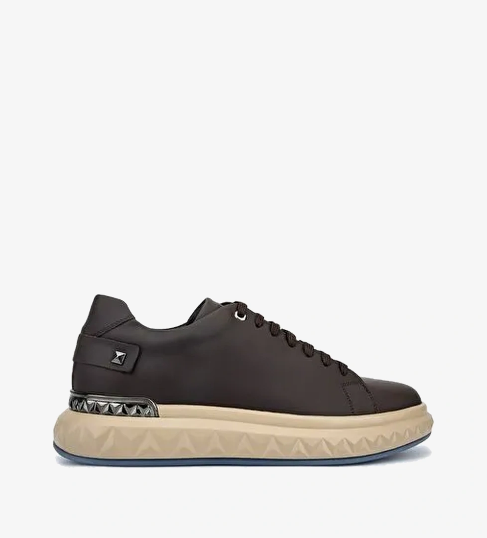Valmenti Erkek Hakiki Deri Kahverengi Sneakers & Spor Ayakkabı