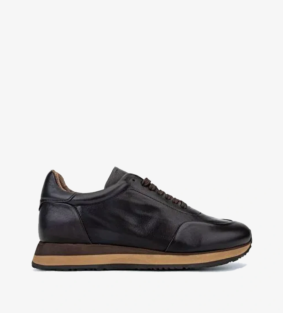 Valmenti Erkek Hakiki Deri Kahverengi Sneakers & Spor Ayakkabı