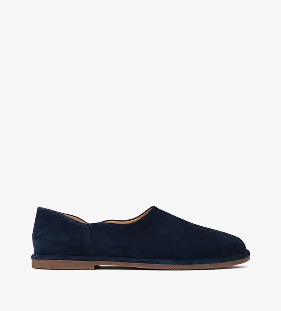 Erkek Lacivert Süet Deri Loafer 26SFD698010