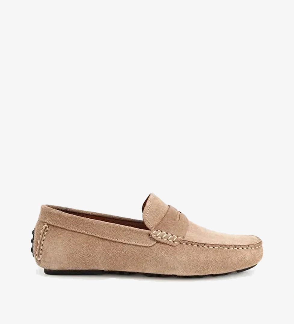 Erkek Süet Deri Bej Rahat Günlük Loafer 02AYH319950A300