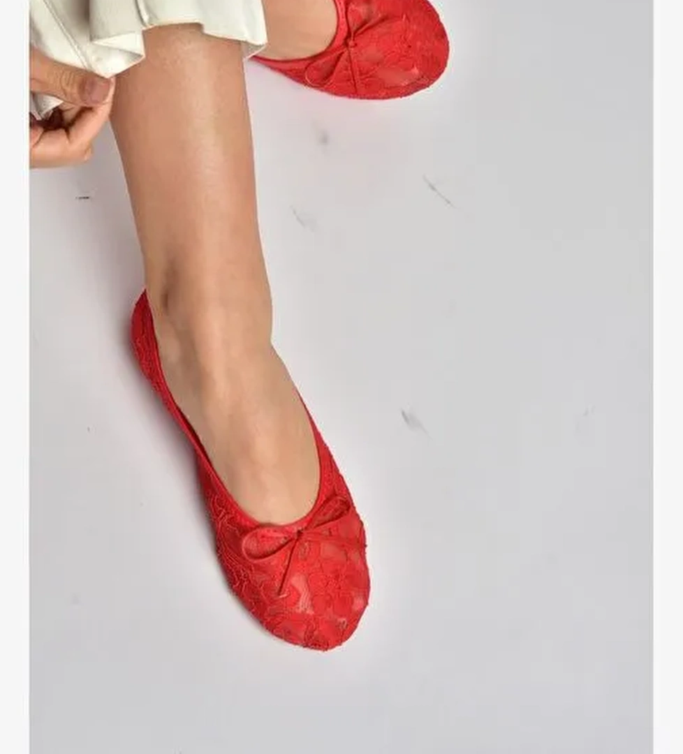 Fox Shoes Kırmızı Fox Shoes Dantelli