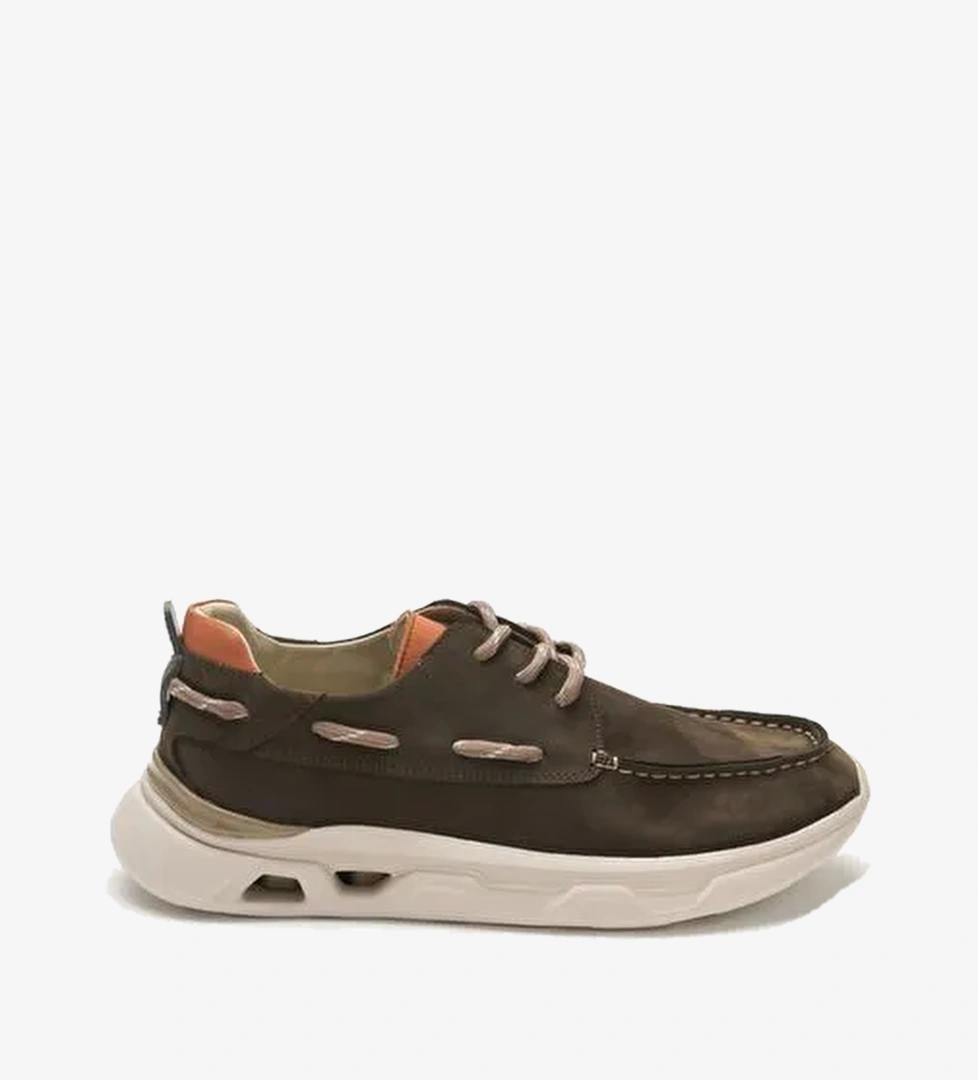 Erkek Sneaker OG-2410 John May 300-137T-Etiket 92 Duman Nubuk-Turuncu Dana Süet Tersi
