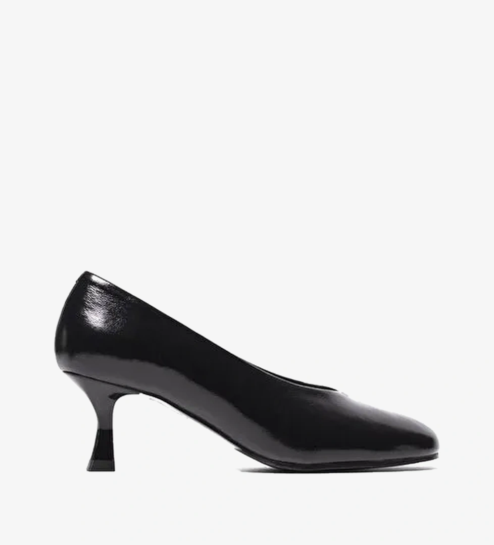 Kadın Topuklu / Stiletto 645 01 Chiara Bellini Patent Leather Wrinkled Black C07