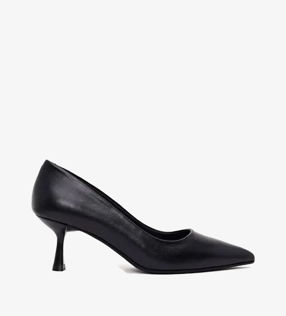 Kadın Siyah İnce Topuklu Deri Stiletto AF200020DV