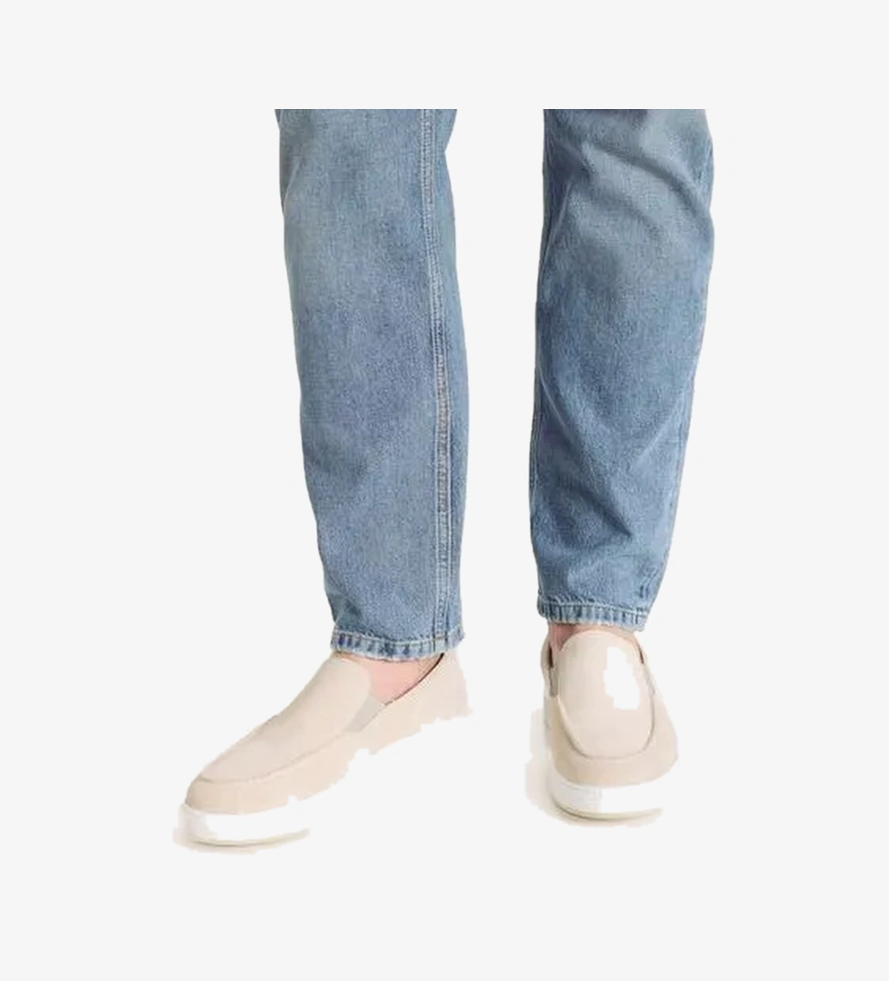 Bej Süet Loafer