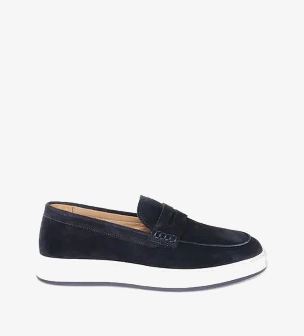 Lacivert Süet Loafer
