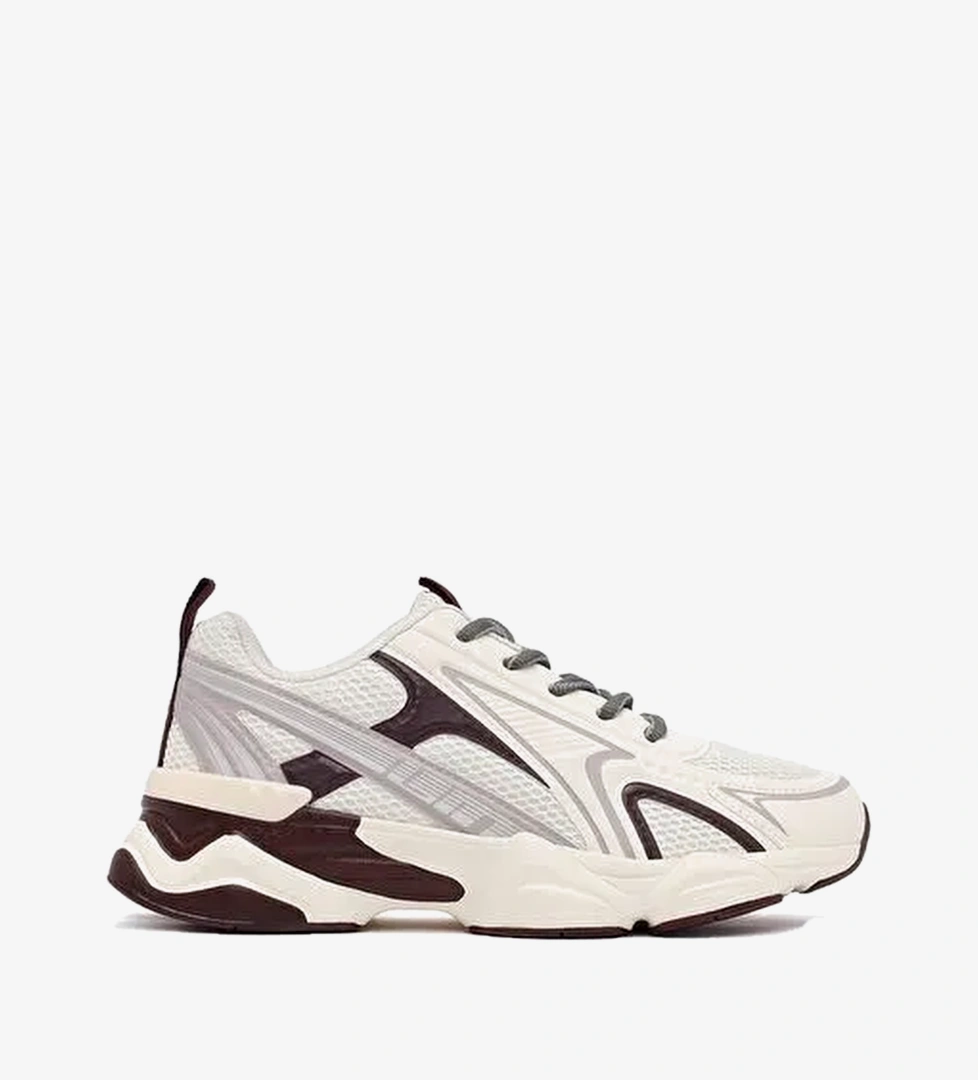 Kadın Bordo Bağcıklı Kalın Tabanlı Sneaker AF520005SK