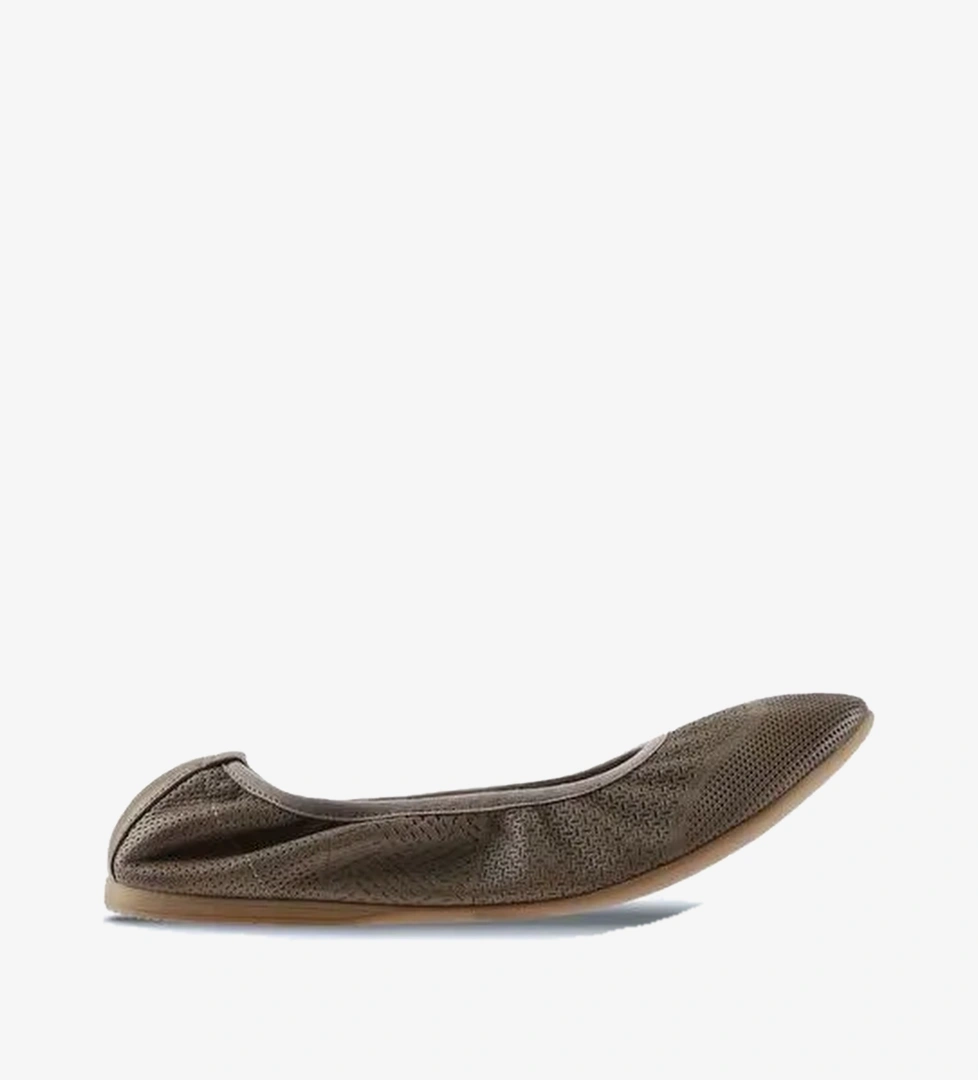 Bueno Shoes Gri Deri Kadın Babet 01wq0117