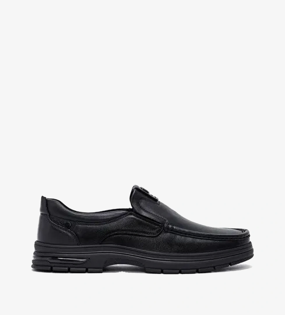 Erkek Siyah Deri Casual Loafer WM680018DV