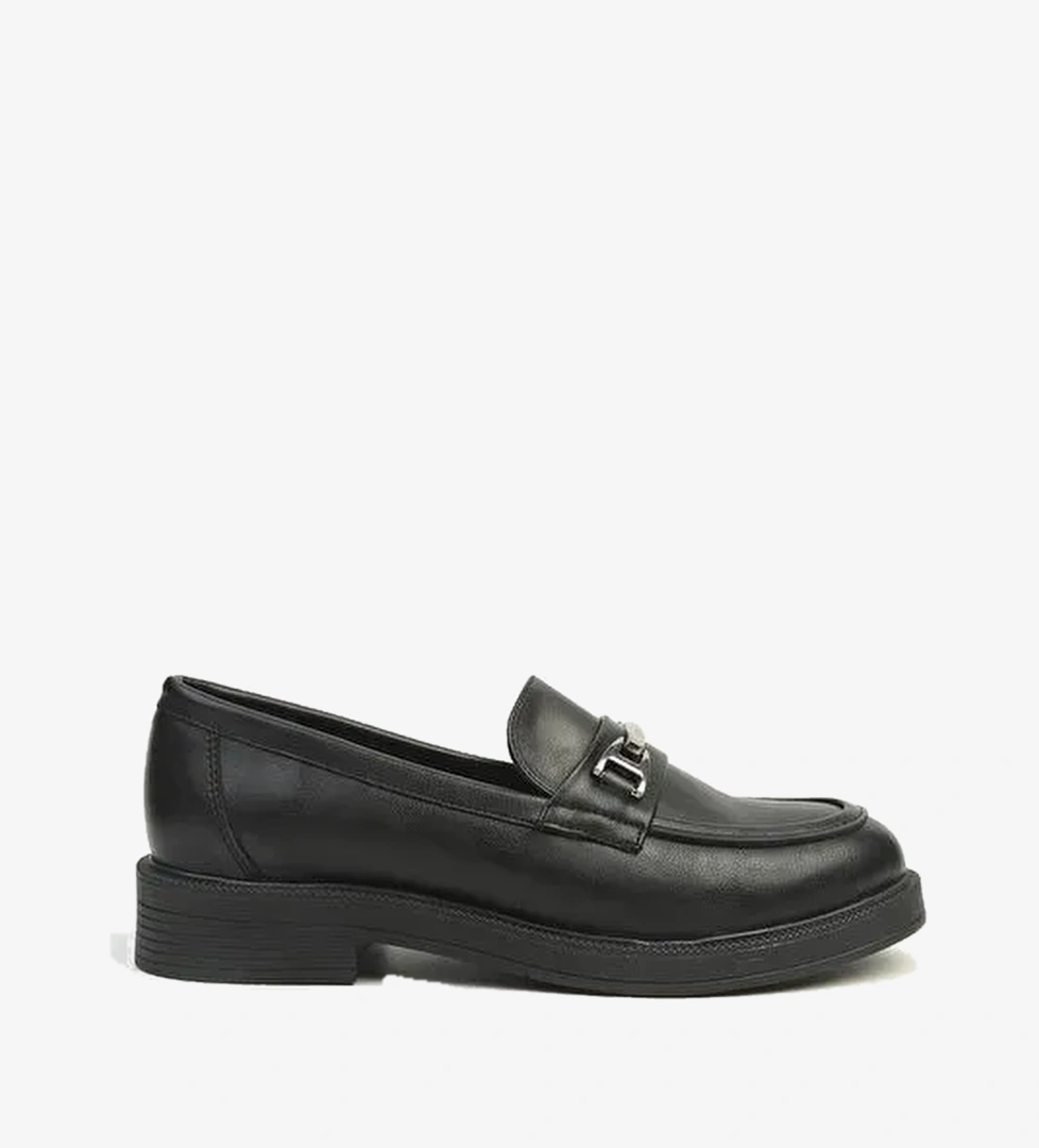 Siyah Cilt Kadın Loafer PC-54169