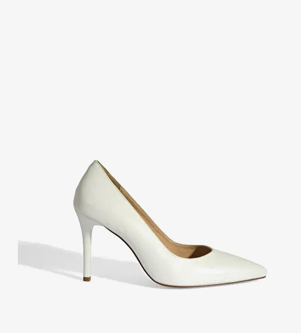 Kadın Beyaz Napa Deri Stiletto